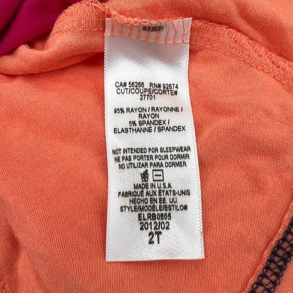 Ella Moss Blue Red Orange Striped Flare Sleeveless Dress Size 2T Girl’s - Picture 4 of 7